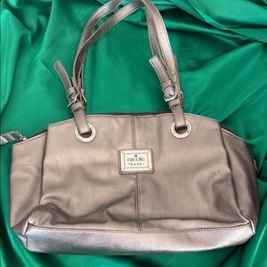 Nicole Miller Metallic Shoulder Bag